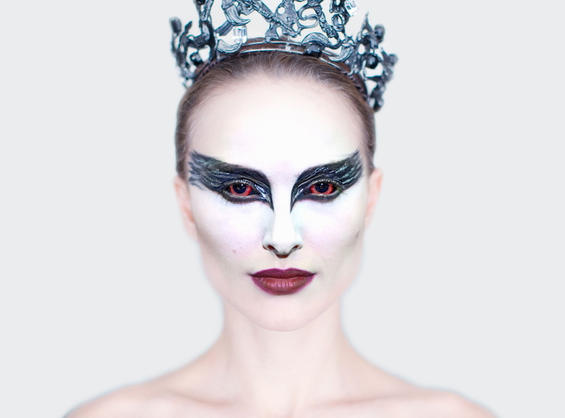 looking at camera, beautiful woman, fashion, Movies, beauty, indoors, women, swan, white background, headshot, make-up, black swan 2010 movie, nina sayers