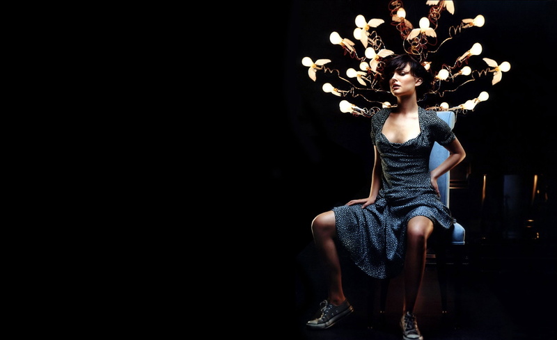 Natalie Portman, Movies, arms raised, casual clothing, s, black background, lifestyles, young women, dress, beautiful woman, vitality, young adult, indoors