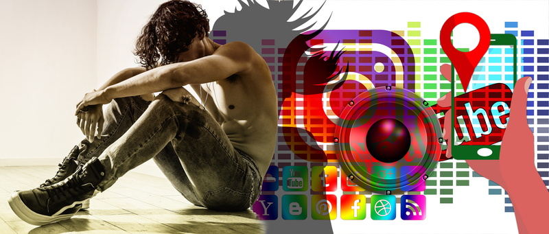 film, shirtless, presentation, creativity, young men, youth, digital composite, young adult, real people, face, lifestyles, adult, web, internet addiction