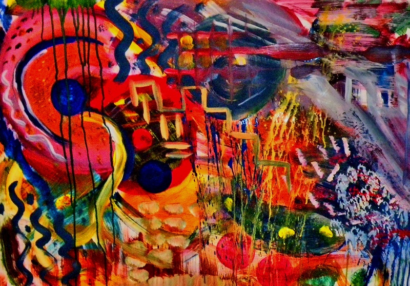 paint, vibrant Color, no people, oil Painting, multicolored, painting, painted Image, indoors, craft, backgrounds, chaos, pattern, fine art painting, modern art