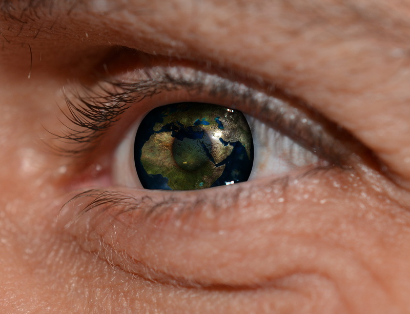 skin, globe, knowledge, mirroring, psychology, subconscious mind, macro, eye, right, 4K, man, body part, lid, blue, selective focus, background, human eye