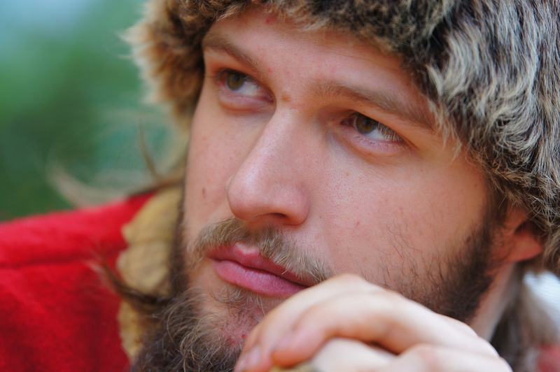 stubble, eager, people, contemplation, costume, brown, look, hat, focus, human face, looking, mustache, male, adult, social issues, old man, shallow, person
