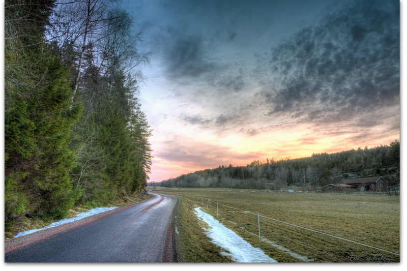 nature, asphalt, green, sky, 4K, nikon  d300, påsk, road, tree, Easterday, outdoors, day, hdri, highway, sweden, skies, travel, scenics, trees, field