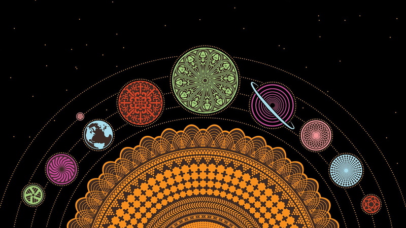 digital art, space, stars, Sun, Earth, black background, 1080P, planet, universe, minimalism, Solar System