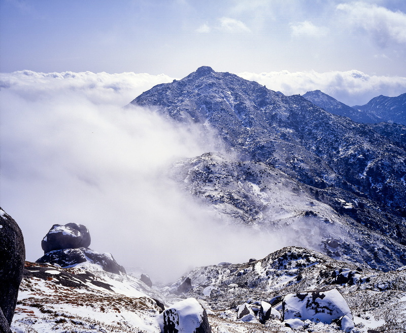 world natural heritage, white color, beauty in nature, rock, scenics - nature, landscape, day, Mountain, cold temperature, cloud - sky, environment, mountain peak