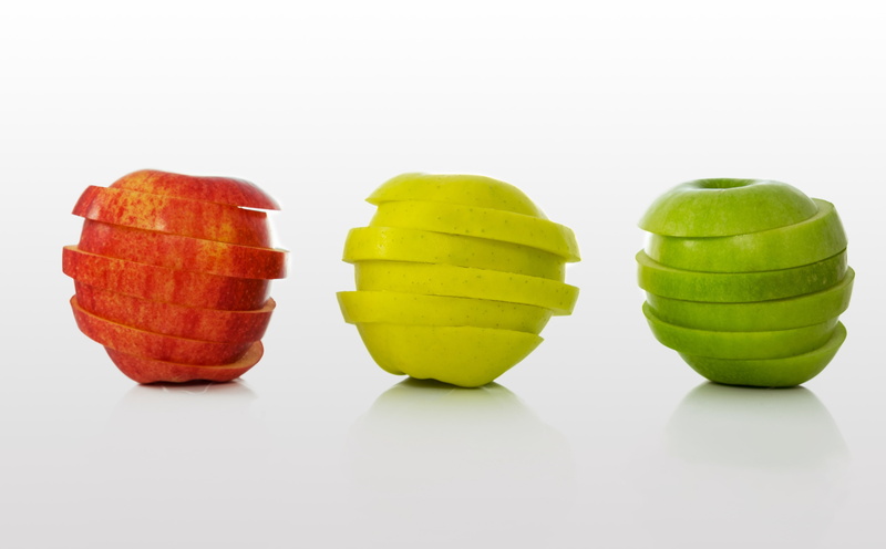 yellow, green, Autumn, indoors, fruit, Sweet, healthy, green color, wellbeing, foodart, Fresh, comparison, vegetable, choice, no people, red, studio shot