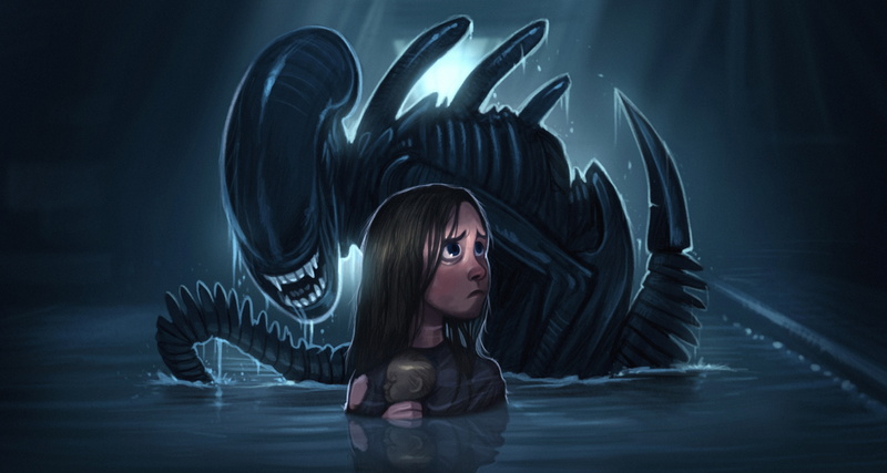 James Cameron, portrait, sadness, adult, water, girl, anxiety, indoors, xenomorph, depression - sadness, emotional stress, females, fantasy, women, 5K