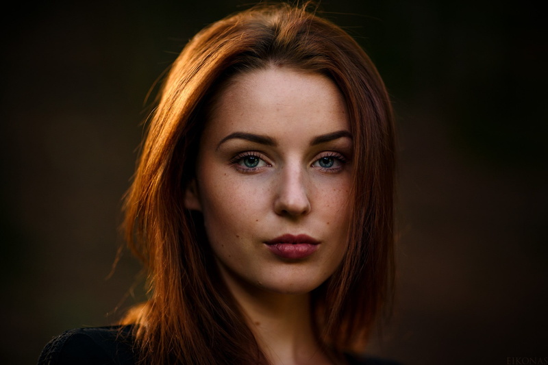 beautiful woman, dyed red hair, hair, studio shot, 1080P, hairstyle, portrait, long hair, young women, depression - sadness, body part, face, beautiful people