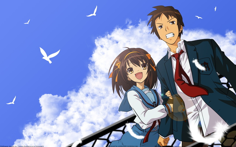 melancholy, hd, haruhi, suzumiya, anime, sky, 1080P, kyon, art, nature, The Melancholy of Haruhi Suzumiya, Suzumiya Haruhi