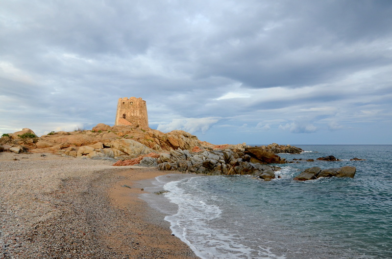 sky, lighthouse, history, italy, beauty in nature, tower, no people, 4K, water, beach, after the rain, view, cloud - sky, rock formation, horizon over water