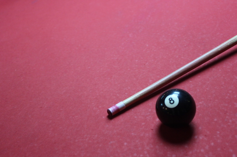 red, luck, high angle view, balls, indoors, play, copy space, pool table, number, table, colored background, billiards, pool ball, leisure activity, pool cue