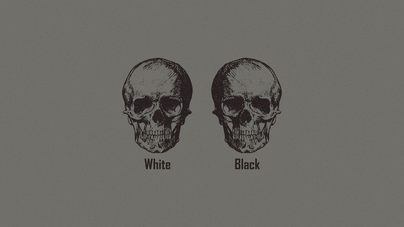 monochrome, 4K, skull, Logic, minimalism, Racism