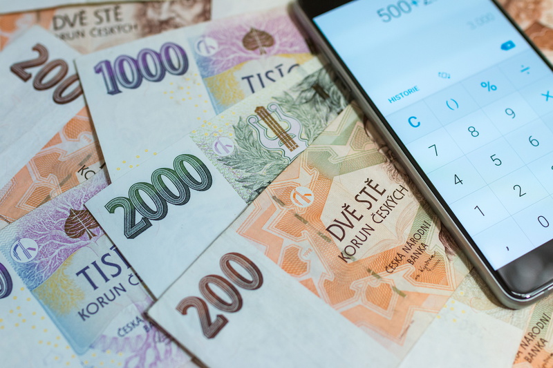 4K, no people, close-up, shopping, exchange rate, czech, consumerism, blue, business, full frame, home finances, banking, investment, savings, economy