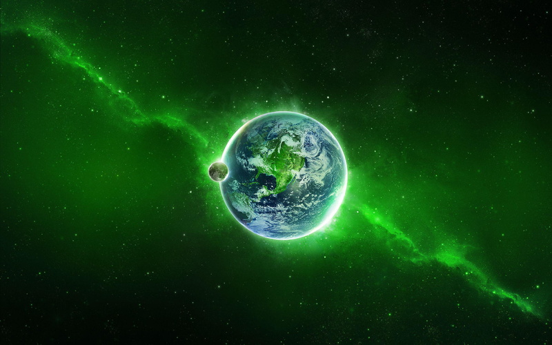 around, planet, star, earth, glow, light, 2K, cosmic, illustration, fantasy, 2560x1600