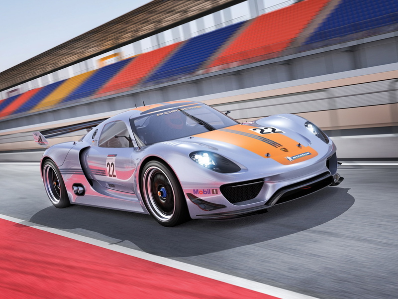 Supercar, Concept, Porsche, rsr, View, 1080P, Side