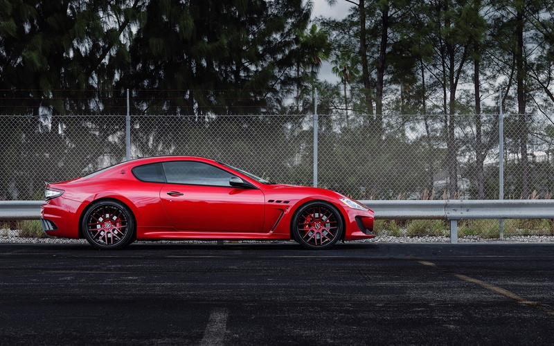 Maserati, granturismo, Side, Red, Supercar, View, 1080P
