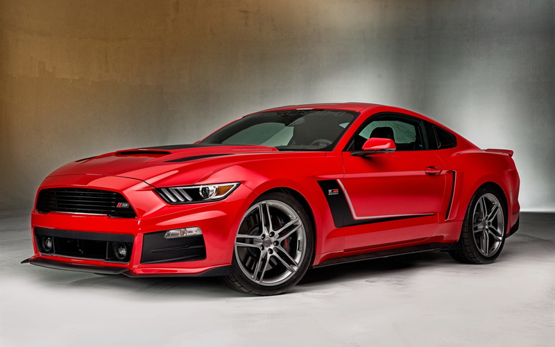 Ford, Side, Red, Mustang, Supercar, 2K, 2015, View