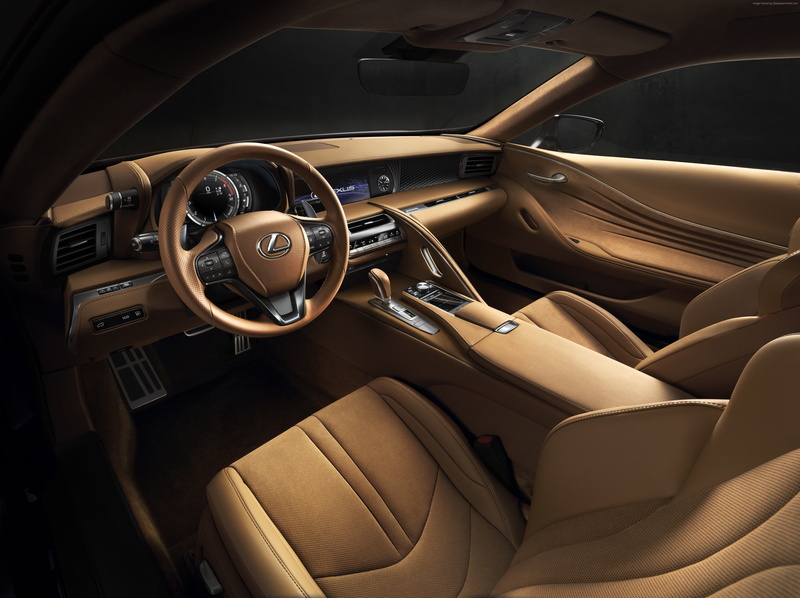 seat, gearshift, wealth, control panel, Lexus LC 500, transportation, detroit auto show 2016, no people, luxury, car, land vehicle, control, mode of transportation