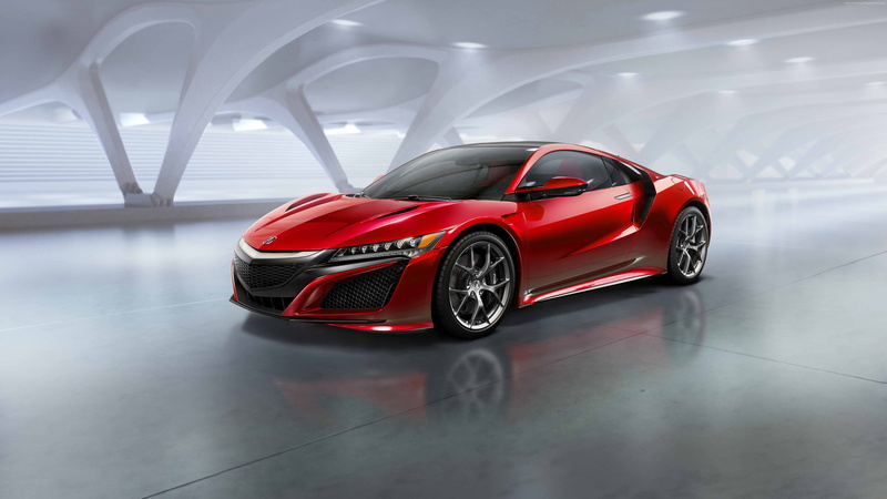 Acura NSX, Detroit, NAIAS, supercar, electric cars, hybrid, Acura, sports car, 4K, Best Electric Cars 2015, side, 2015 car, 2015 Detroit Auto Show