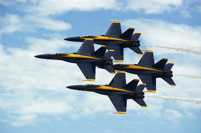 blue angels, air show, demonstration squadron, 1080P, planes, on the move, air force, team, military airplane, airplane, aerobatics, usa, vapor trail
