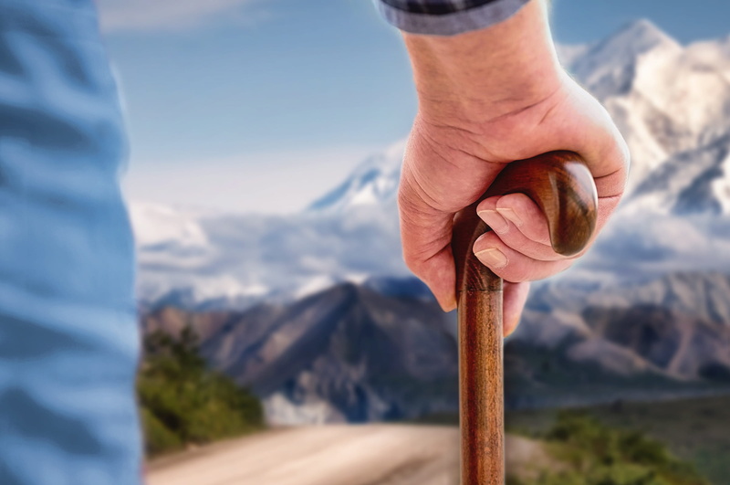 body part, day, focus on foreground, human hand, old man, one person, mountains, outdoors, hiking, human finger, scenics - nature, alps, real people, landscape