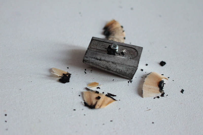 selective focus, writing instrument, shavings, white background, creativity, group of objects, pencil sharpener, focus on foreground, wood - material, sharpener