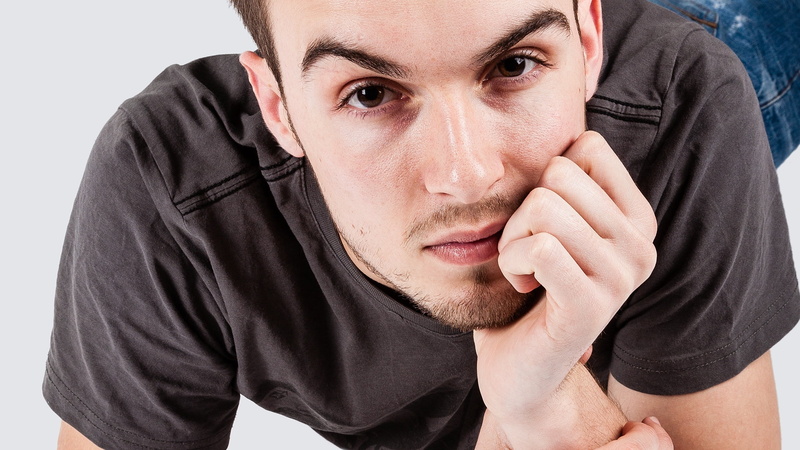 staring, guy, thoughtful, black, stare, portrait, emotion, human body part, facial hair, people, looking, young, adult, men, male Beauty, shirt, young adult