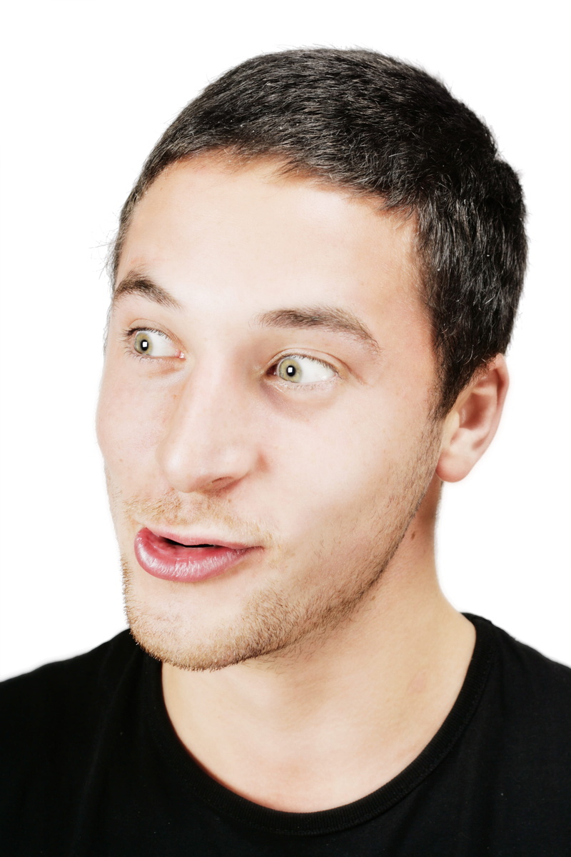 expression, 4K, close-up, fun, eyebrow, mouth, looking at camera, studio shot, facial, caucasian, expressing, people, cheerful, cute, men, face, human face
