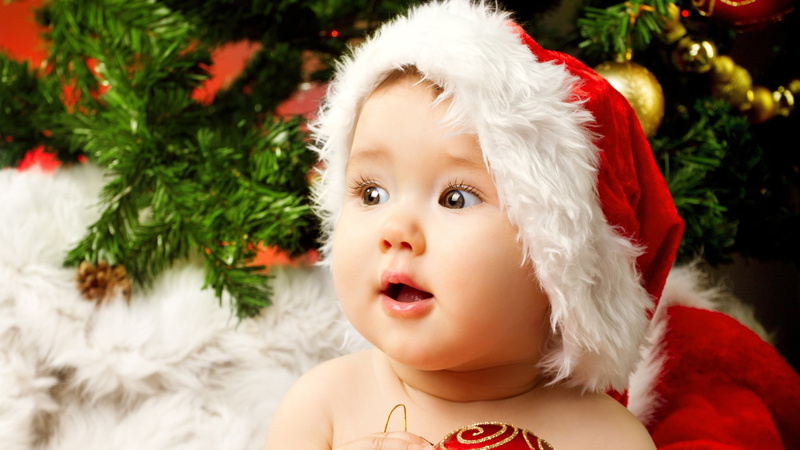 2K, Cute, santa, Adorable, ultra hd pics, baby