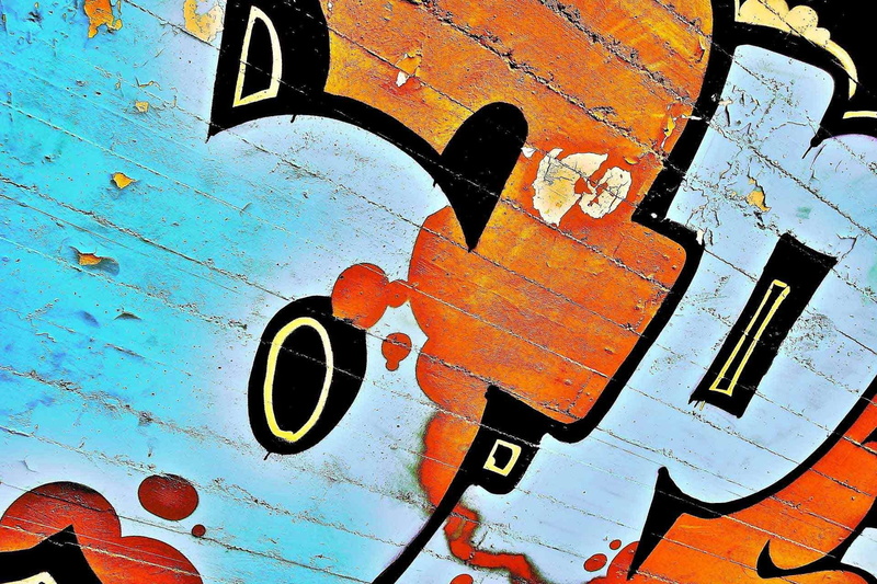 no people, still life, creativity, wood - material, outdoors, 1080P, shadow, directly above, sunlight, day, graffiti, close-up, wall, teal, built structure