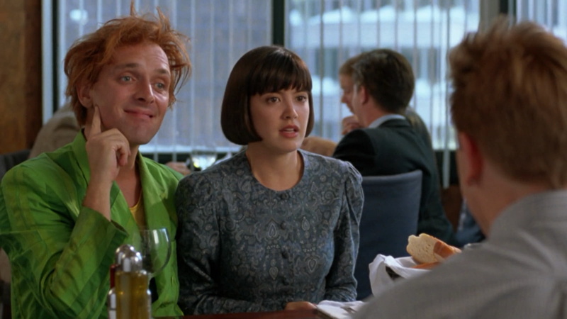 business, coworker, business person, headshot, women, Drop Dead Fred, 720P, mid adult women, females, Phoebe Cates, Rik Mayall, portrait, adult, meeting