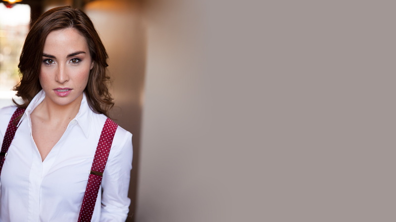 actress, brunette, suspenders, 2K, closeup, beige background, Allison Scagliotti, women