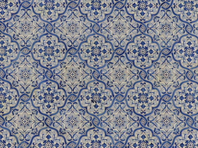 close-up, 4K, full frame, repetition, creativity, ceramic, concentric, floral pattern, backgrounds, pattern, flooring, azuleros, circle, no people, portugal