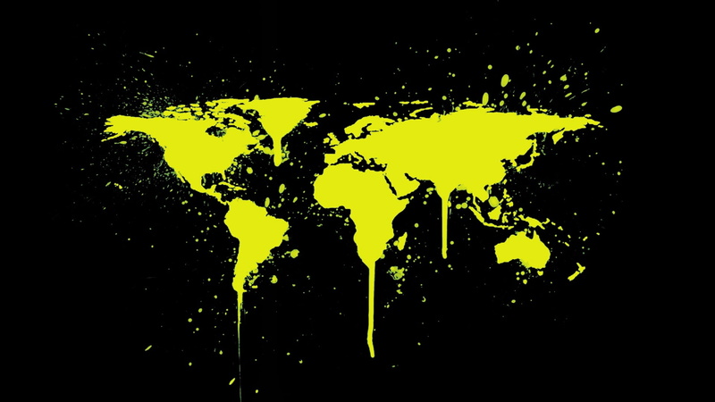 motion, creativity, night, close-up, spotted, no people, map, shape, splashing, green, multi Colored, abstract, backgrounds, spraying, studio shot, yellow