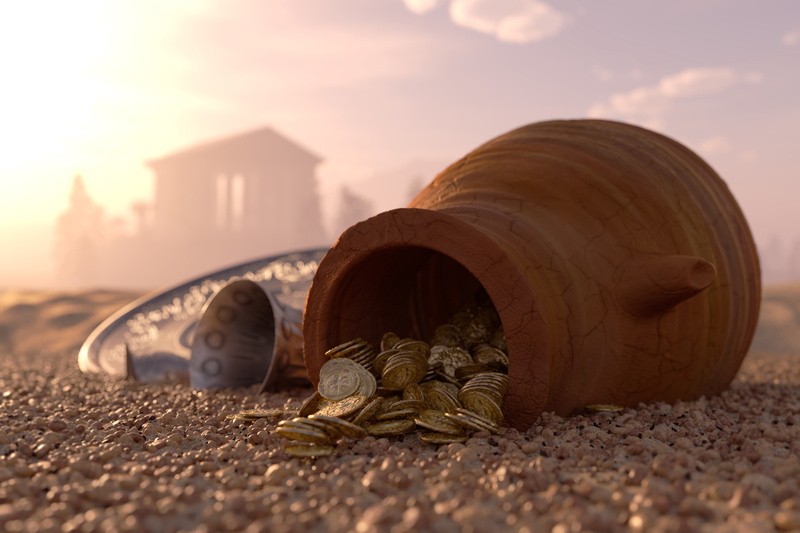 architecture, pot, sand, outdoors, currency, land, beach, economy, summer, bokeh, clay, finance, coin, wheel, sky, symbol, 5K, surface level, concepts
