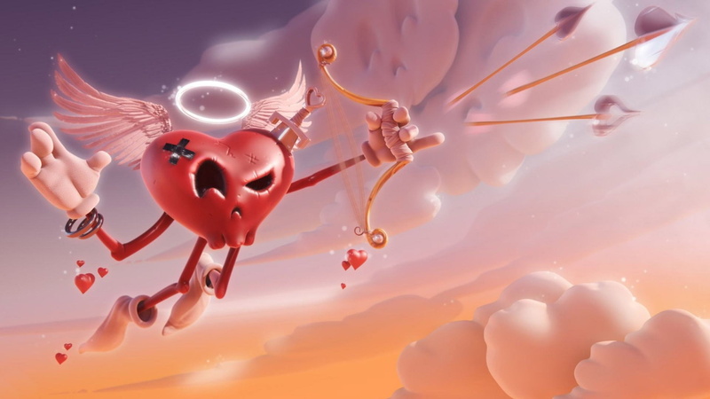 heart, Broken, arrow, 1080P, Cupid