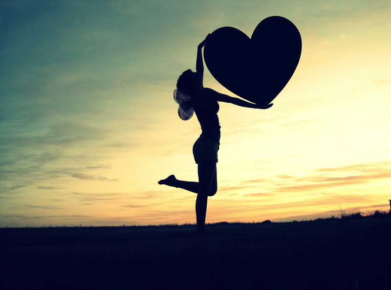 land, Holidays, heart shape, standing, cupid, Romantic, real people, sunset, field, cloud - sky, nature, Valentines Day, Heart, valentines day, Silhouette