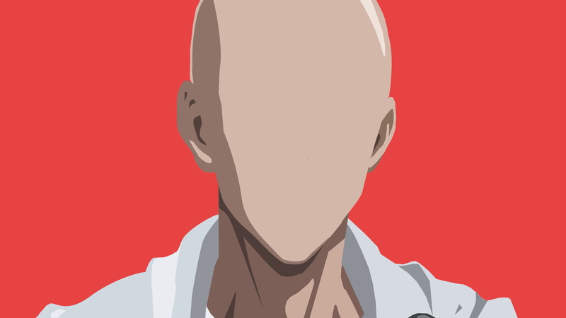 Bold, Vector, One-Punch Man, 1080P, Anime, Superhero, Saitama (One-Punch Man), Minimalist