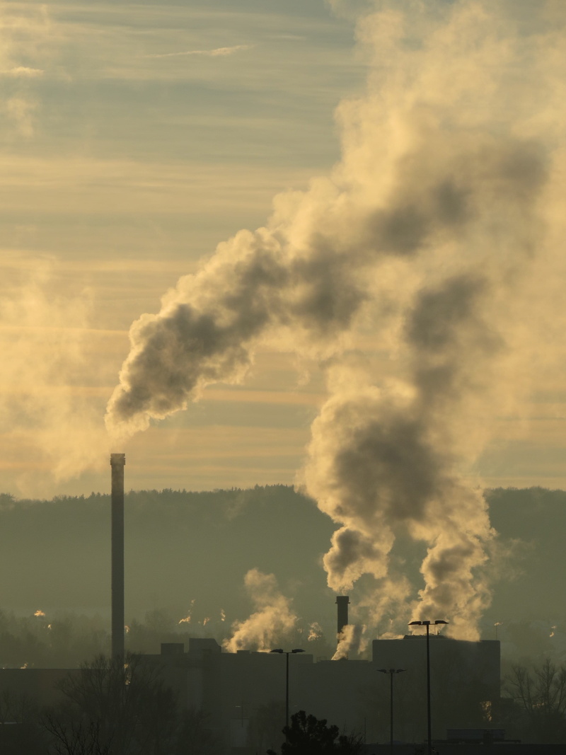 atmospheric, no people, environmental damage, air pollution, environment, exhaust gases, sky, Chimney, 4K, architecture, environmental issues, industrial plant