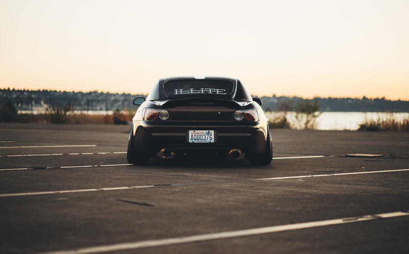 back, lake, sunset, S2000, the exhaust gases, 5K, Parking, Honda