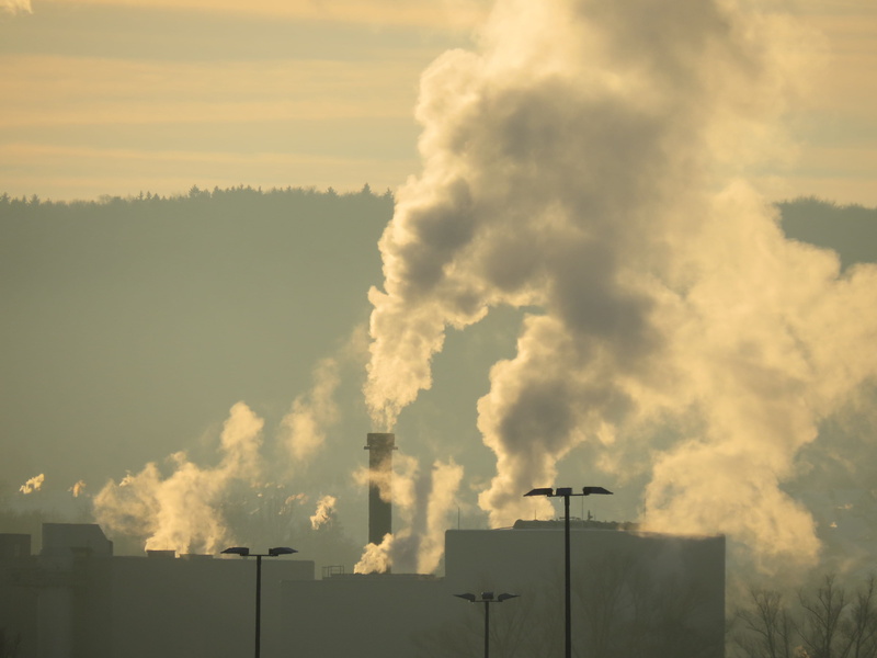 daytime, industrial plant, smoke - physical structure, environmental protection, built structure, architecture, sky, building exterior, atmospheric, smog