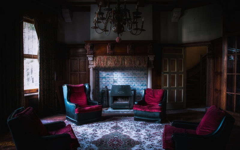 piece, chair, chairs, pillow, red, pink, chandelier, window, lighting equipment, flooring, electric Lamp, absence, architecture, fireplace, decor, armchair