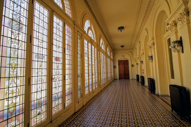 day, hall, architecture, empty, architectural column, palace, building, no people, church, built structure, arcade, tiled floor, arch, urban, stained glass window