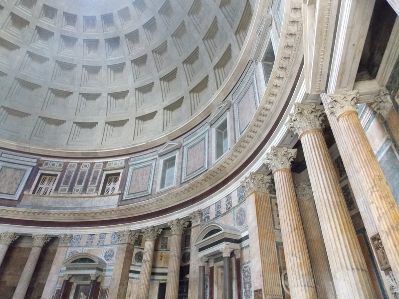 neo-classical, architectural column, low angle view, cupola, 4K, architecture, architecture and art, ceiling, pattern, italy, built structure, day, building exterior