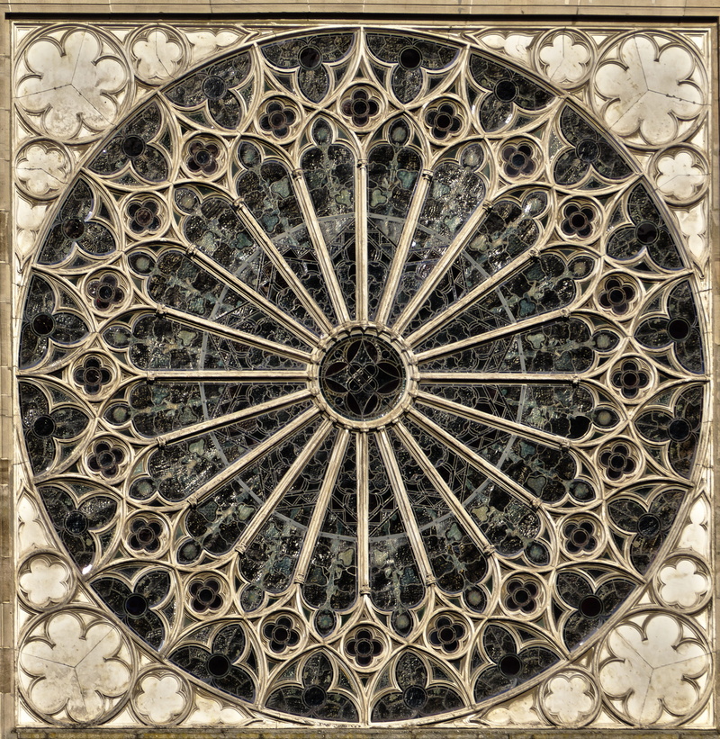 full frame, floral pattern, church, christian, gothic, round, pattern, low angle view, 2K, historically, cupola, built structure, gothic church, no people