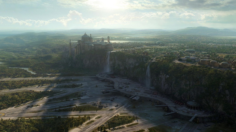 Star Wars, waterfall, space, 1080P, science fiction, Naboo