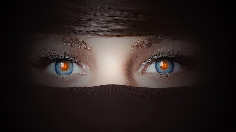 looking at camera, women, portrait, eyelash, close-up, sensory perception, one person, eye, blue eyes, human face, human eye, eyebrow, face, adult, human body part
