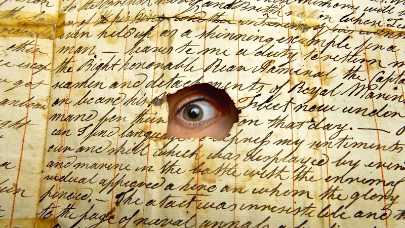 paper, men, teenager, torn, eyeball, eyes, human face, vintage, spy, communication, eye, writing, body part, human eye, sensory perception, watching, handwriting