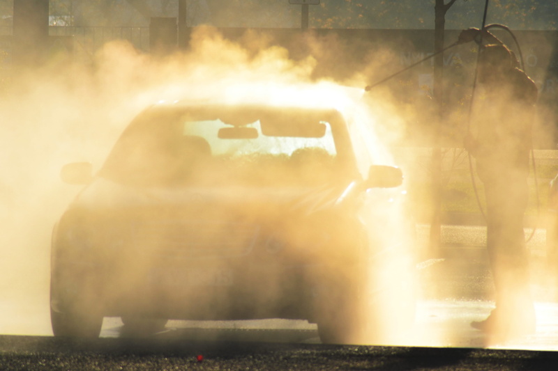 digital composite, land vehicle, architecture, transportation, taxi, nature, no people, rear view, car, mode of transportation, wash, lens flare, sunlight