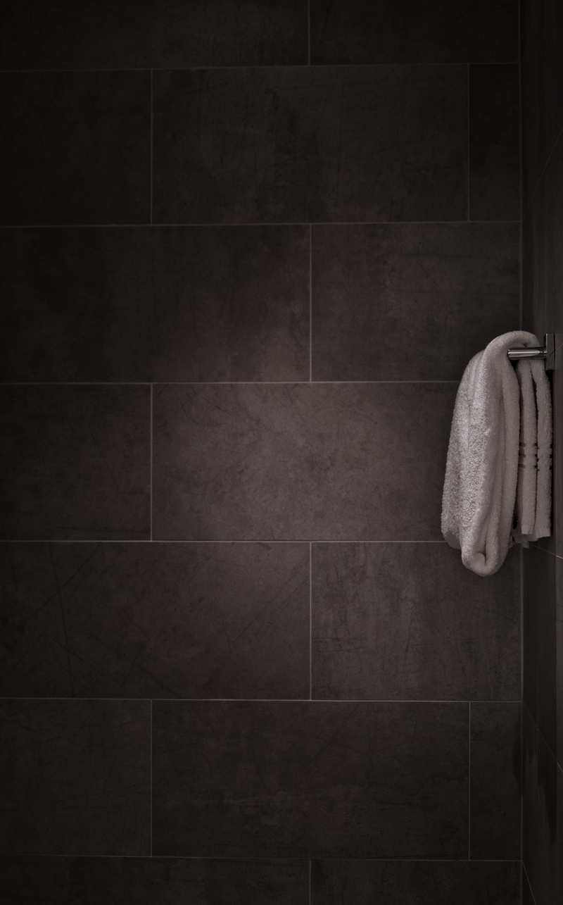 domestic room, stall, textile, interior, shower, abstract, wall - building feature, home, wall, simplicity, towel rack, bar, tile, spa, grout line, flooring
